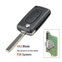 2 Tasten Auto Car Remote Key Foto ID46 Chip Für Peugeot 207 307 308 407 807 433MHz VA2 Blade CE0536 5pcs/lot
