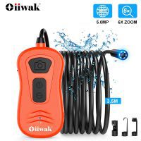 WiFi Endoscope Camera 5.0MP Wireless Borescope 1944P 6X Zoomable IP67 Snake Inspection Camera for Android iOS