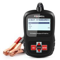 FOXWELL BT100 PRO 12V Car Battery Tester for Flooded AGM GEL 100 to 1100CCA 200AH Test Battery Health /Faults Analyst Diagnostic