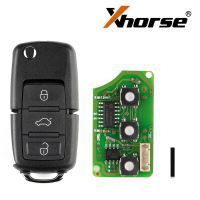 Xhorse XKB501EN Wire Remote Key VW B5 Flip 3 Buttons Englische Version 5pcs/lot